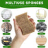 10 Pack No-Scratch Eco-Friendly Dish Sponges, Natural Kitchen Sponges for Washing & Cleaning