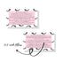 Lash Extension Aftercare Cards, 50 Pack, Eyelash Extension Supplies, Pink Design, Size 3.5 x 2" inches