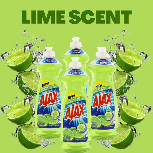Ajax Dish Soap, Super Degreaser, 14 FL OZ (Lemon, Orange, Lime) Variety Pack of 3