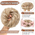 MORICA 1PCS Messy Hair Bun Scrunchies Extension, Curly Wavy Synthetic Chignon for Women (27/613#)