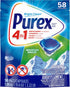 Purex 4-in-1 Laundry Detergent Pacs, Mountain Breeze, 58 Count