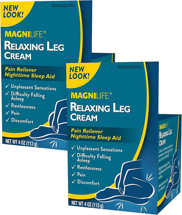 MagniLife Relaxing Leg Cream, 2 Packs of 4oz for Pain and Restless Leg Syndrome Relief
