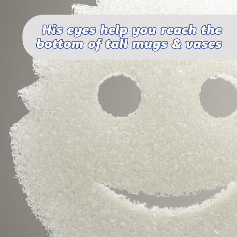 Scrub Daddy - Dye Free FlexTexture Sponge, Deep Cleaning, Dishwasher Safe, Multiuse, Scratch Free, 1 Pack