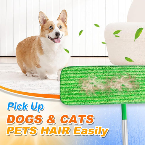 XL Wet Pads Refills for Swiffer XL Dry Sweeping Cloths, Reusable Microfiber Mop Pads for Hardwood Floor Cleaning