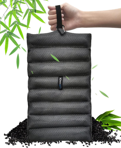 Bamboo Charcoal Air Purifying Bag, Reusable Natural Activated Charcoal Bags, 300g Deodorizer