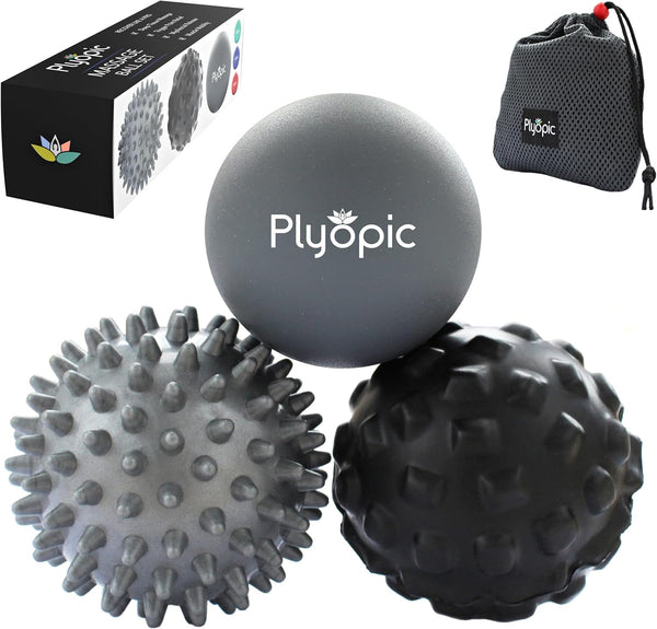 Plyopic Massage Ball Set for Deep Tissue Muscle Massage, Myofascial Release, Trigger Points, Mobility, Plantar