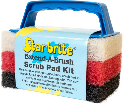 Star brite Scrub Pad with Handle - 3 Different Textures to Choose From