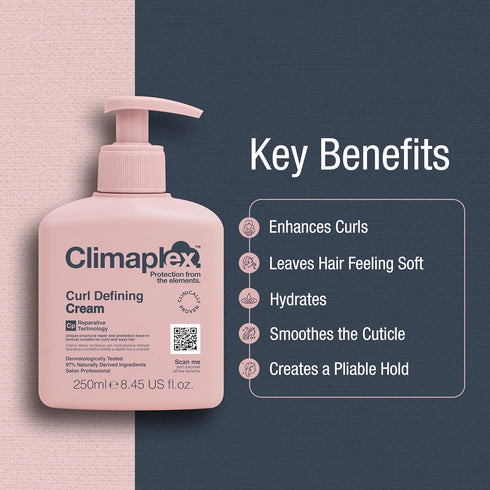 Curl Defining Cream - Volumizing Effect - Anti-Humidity Frizz Control - Protective and Restructuring Properties - Enhance Coils, Ringlets, and Movement - Leaves Hair Feeling Soft - 8.45 oz