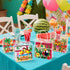 H1vojoxo Summer 24PCS Summer 7.9 3.2 7.9 Inch Hawaiian Gift Bags - Hello Clear Gift Bags with Handle x x Reusable PVC