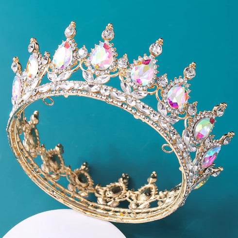 Queen Crown Rhinestone Wedding Crowns, Tiaras for Women, Costume Party Hair Accessories, Birthday Crown