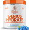 Genius Hydrate Powder Drink Mix - Blue Raspberry, 50 Servings, Natural Electrolyte Hydration Booster, Sugar Free