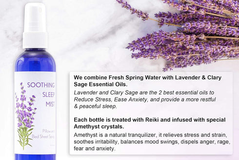 Soothing Sleep Mist Pillow and Bed Sheet Spray (Lavender and Clary Sage)