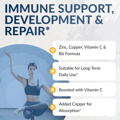 EquiLife Balanced Zinc - Immune Support Supplement, Antioxidant Rich, Zinc Copper Supplement, Source of Vitamin C & B6,
