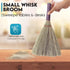 Handmade Bamboo Grass Broom - Angled Bristles for Sweeping Debris & Dust, Compact Cleaning Essential, 11 Inch