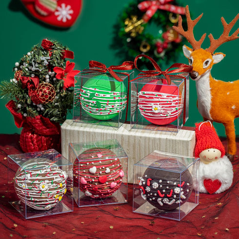 JCXGRVC 100Pack 3" x3x3 Clear Hot Chocolate Bomb Boxes Small Gift Boxes Cupcake Boxes Candies Box Birthday Wedding