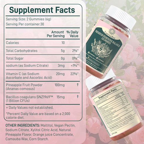 Gummies Immune 60 Gummies 30 (2) LanranBee Premium Feminine Balance - for Womens Health & Wellness - Support - Vegan
