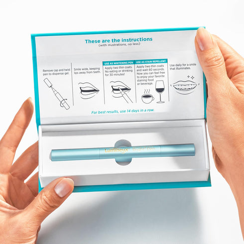 Lumineux 2-in-1 Whitening Pen - Enamel Safe, Clinically Proven to Whiten without Sensitivity
