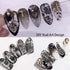 Holographic Nail Foil Transfer Stickers, Black White Lace Laser Foils for Nail Art Supplies, 10 Rolls