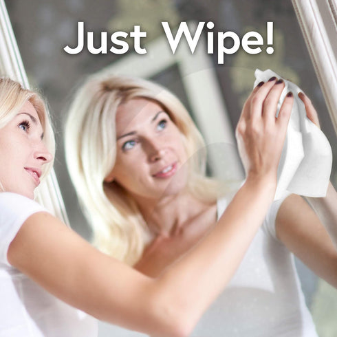 Windex Wipes for Glass Cleaning, Ammonia Free, Pre-Moistened, 25 Count, Crystal Rain Fresh Scent