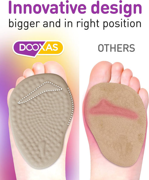 Premium Flannel High Heel Pads for Women, Ball of Foot Cushion Inserts for Pain Relief