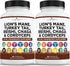 Lions Mane 3000mg 20in1 Mushroom Supplement - 2 Pack - with Turkey Tail 2000mg, Reishi 1000mg, Cordyceps, Chaga,