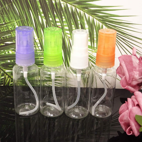 Honbay 4PCS 30ML Small Portable Reusable Plastic Fine Mist Spray Bottles - Transparent Travel Cosmetic Spray Bottles