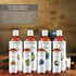 Set 4 oz. 100% Carrier Oil Variety Cold Pressed Pure Natural Sweet Almond, Avocado, Coconut Fractionated, Grapeseed.