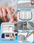 RAIACE Hard Storage Case for Diabetic Supplies, Fits Glucose Meter, Insulin Pen, Blood Sugar Test Strips, Gray