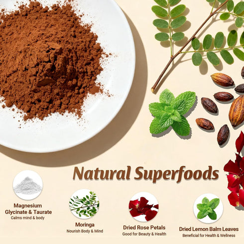 Immune 7.4 oz., 30 Moringa Hot Cocoa Sleep Aid, Pure Moringa Powder Mix with Cocoa Powder - Supports Energy, Support