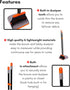 Set Set BirdRock Home Broom and Dustpan - Lobby Dust Pan - Orange and Grey Durable - Indoor or Outdoor - Sweep Combo