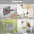 85” Baseboard Cleaner Tool with Handle, 180° Rotating Wall Mop, 6 Reusable Pads, Multifunctional Scrapper, Extension