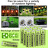 Rechargeable AA Batteries, Ni-MH Double A 1.2V 800mAh Pre-Charged for Outdoor Solar Lights, 12-Pack