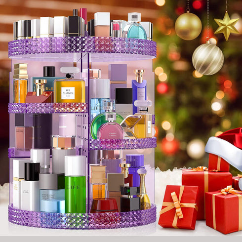 Makeup Organizer 360 Degree Rotating Cosmetic Storage Organizer, Large 7 Layers Acrylic Make Up Organizer for Vanity,