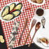 Wooden Spoon Fork Knife Eating Flatware Set - Portable Utensil Set with Case, Reusable Wooden Cutlery, 2 Spoons, 2