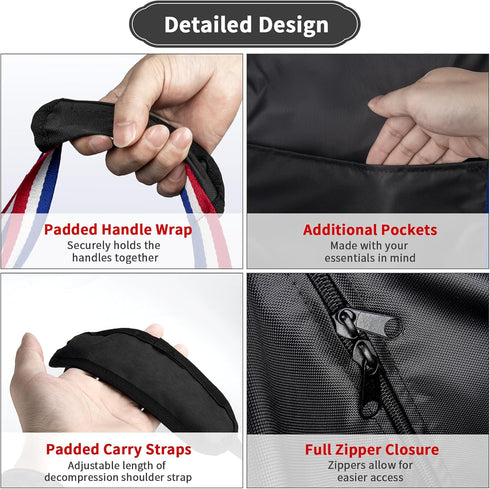 Waterproof Rollator Travel Bag for Folding Walker, Compact Wheelchair Transport Chair Portable Carry Case Cover for Car