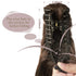 Sofeiyan 13" Ponytail Extension, Long Curly Clip in Claw Hair Extension for Women, Dark Brown & Dark Auburn Mixed