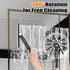 Shower Squeegee 2 Packs, 360° Rotating Black Silicone Scraper for Glass Doors, Tile, Countertop Cleaning