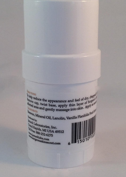 Surgeon's Skin Secret Beeswax Moisturizer .78oz Twist-Up Stick (3 Pack) - Vanilla