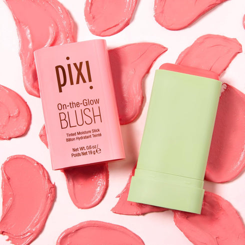 Pixi On-the-Glow Blush Stick, Hydrating Tinted Moisture Blush with Ginseng, Aloe Vera & Fruit Extracts, 19g (Fleur)