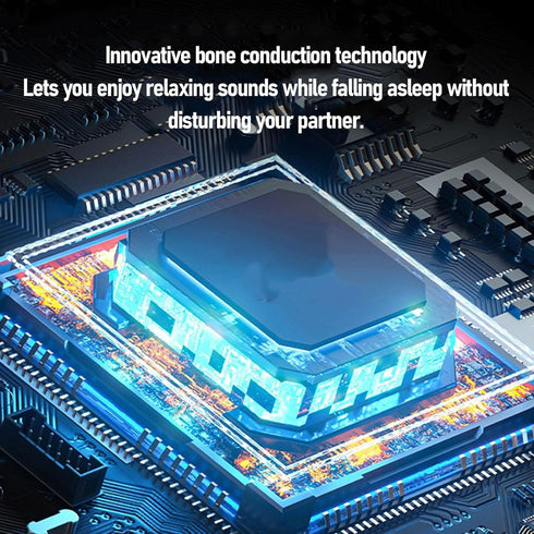 Luocute 10 Pillow Speaker, Bone Conduction Stereo Wireless Sleep Sound Machine with LED Screen and Sound Effects