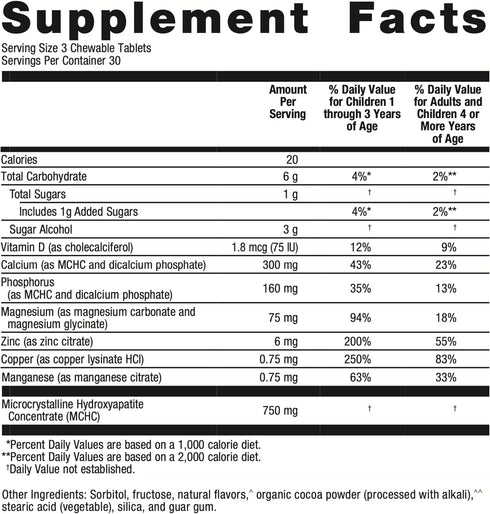 Metagenics Bone Builder Chewable - Comprehensive Mineral Support Supplement with Calcium, Vitamin D & Magnesium - 90