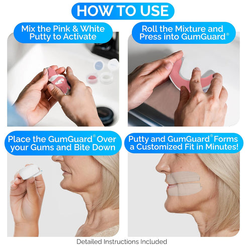Denture Putty Pack Reline Set - Fast Self-Curing, Versatile for Custom Fit & Comfort in Dentures - 2 Pack with