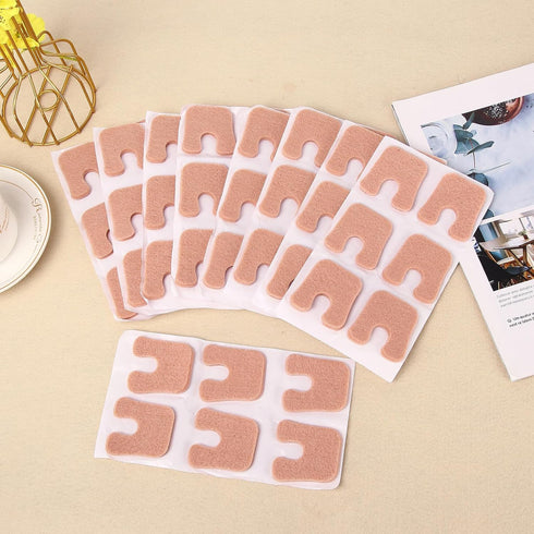 MoyRetty 60pcs U-Shaped Felt Callus Pads, Metatarsal Pads Self-Stick Cushions Protect Calluses from Rubbing on Shoes