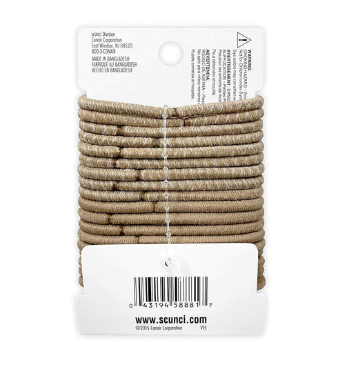 Scunci No-Damage Color Match Elastics, Blonde, 18-Pcs per Pack (2-Pack)