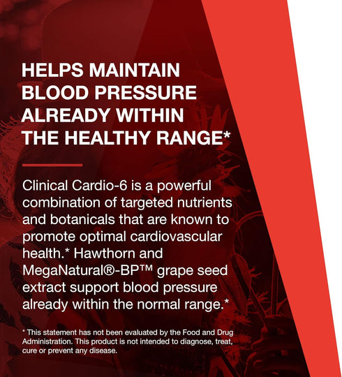 Protocol Clinical Cardio-6 - Supports Heart Health & Blood Pressure with L-Carnitine, Hawthorn & CoQ10 - 90 Veg Caps