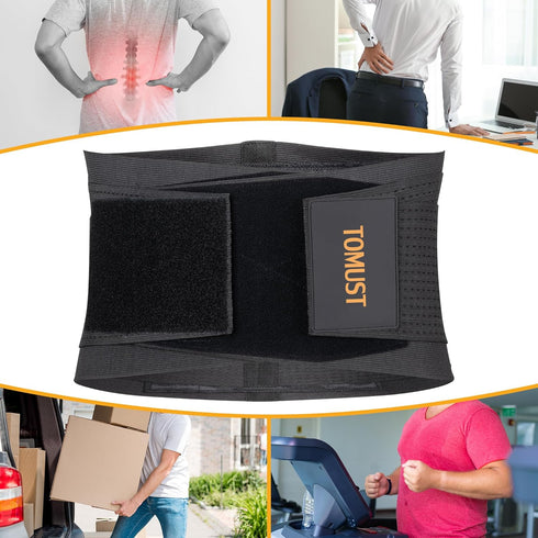Back Brace - Breathable Waist Belt for Lower Back Pain Relief, Recovery, Sciatica, Herniated Disc, Adjustable Straps