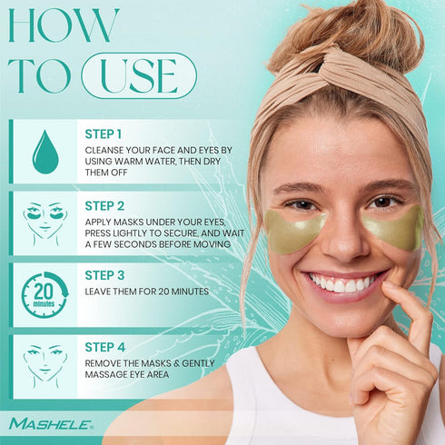 Korean 60pcs Aloe Vera Collagen Under Eye Gel Patches Mask, Treatment for Puffy Eyes, Dark Circles - 60pcs