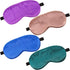 4 Pieces Kids Silk Eye Mask for Sleeping - Smooth Soft Adjustable Strap Blindfolds for Travel Relaxation (Dark Green,
