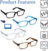 Boost Eyewear Blue Light Blocking Reading Glasses, 4 Pack, Assorted Colors