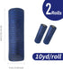 2 Rolls Navy Blue Deco Mesh Ribbon, 10 in x 30 ft with Blue Foil Wire for Christmas Wreath Decoration